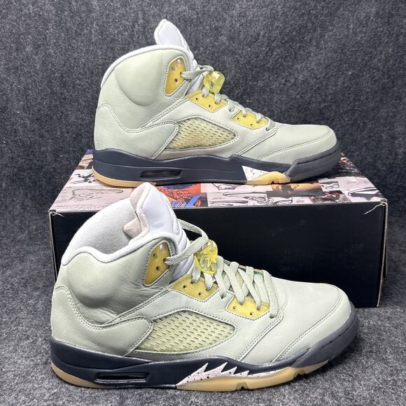 Air Jordan 5 Retro Sneakers Men’s Size 10 DC7501‑300 Jade Horizon Yellow Tint main image 14